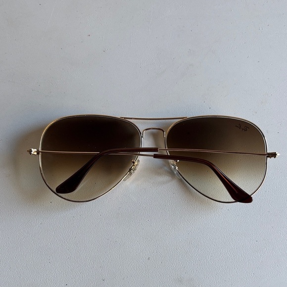 Ray-Ban Gold Frame Aviator Sunglasses main image 3